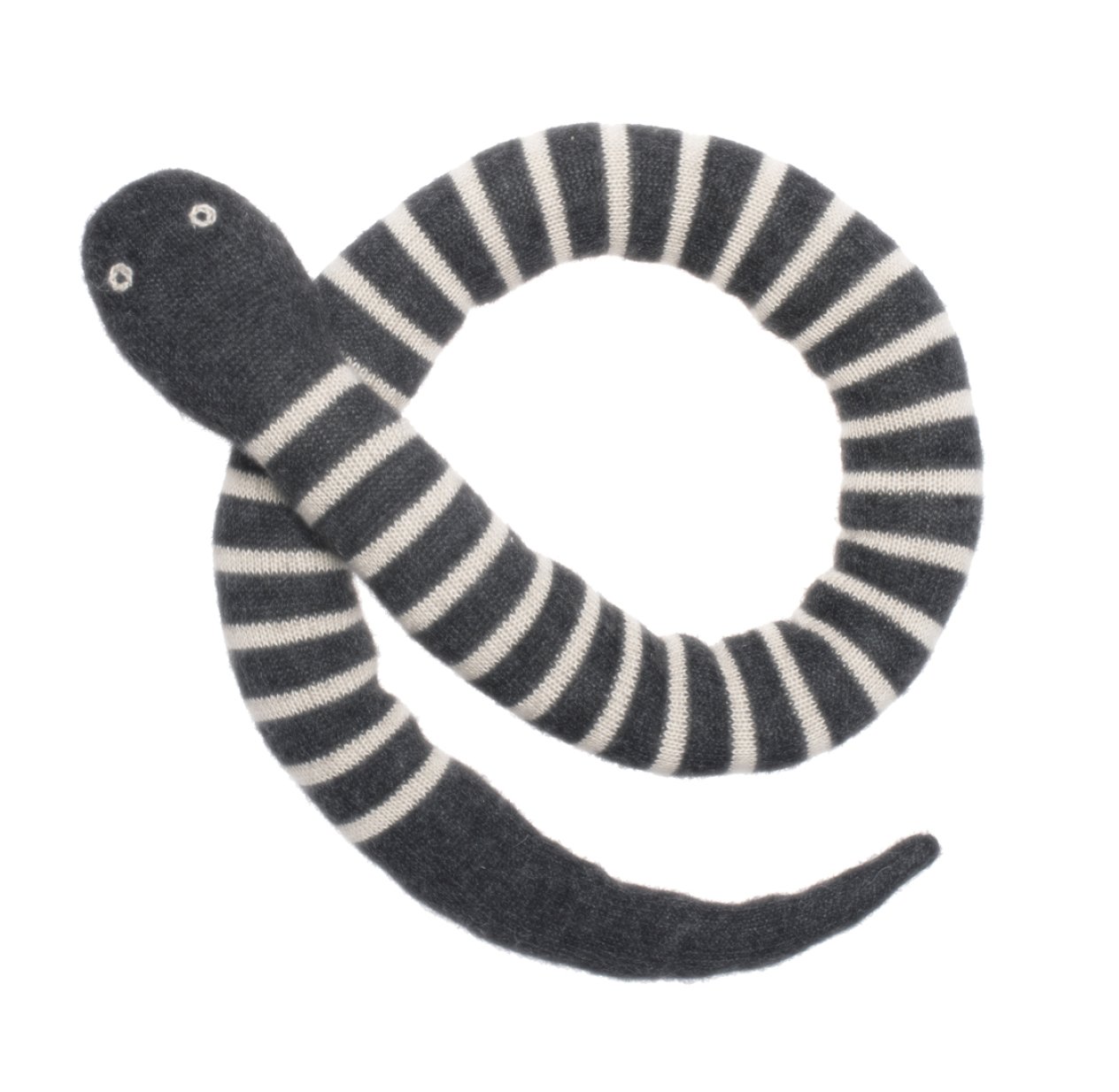 Doudou Serpent rayé - Gris